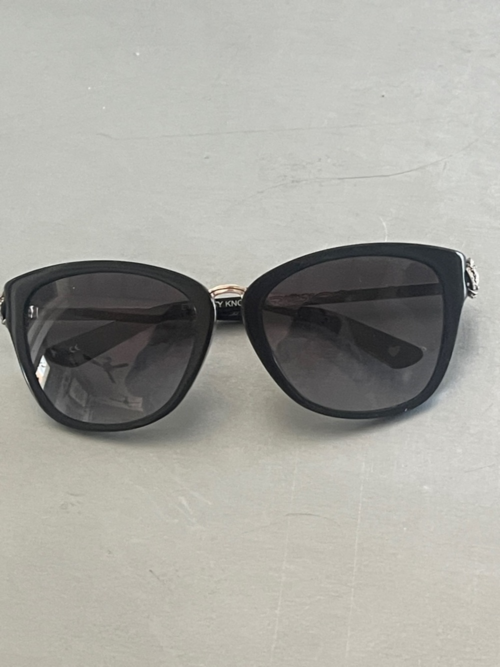 Brighton Black Cat-Eye Sunglasses with Dark Smoke Lenses